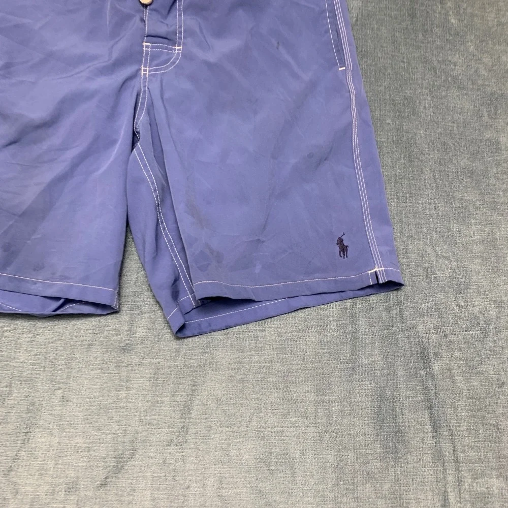 Polo Ralph Lauren Swim Trunks Mens M Blue Mesh Lined Beach Surfing Drawstring